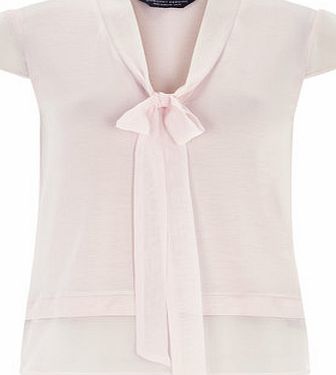 Bhs Dorothy Perkins Blush Chiffon Jersey Pussybow