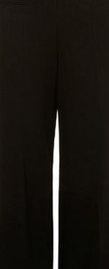 Bhs Evans Black Picasso Wide Regular Leg Trousers,