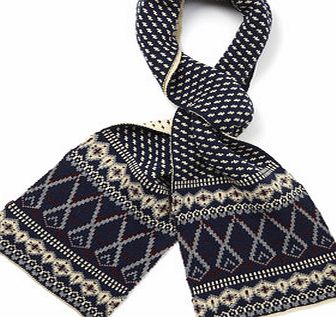 Bhs Fairisle Scarf, Blue BR63S26FNVY