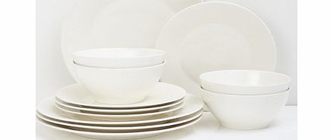 Fairmont  Main white linen 12 piece dinner set,