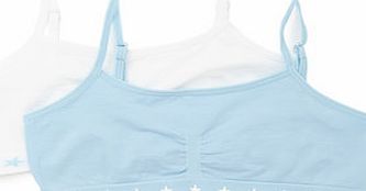 Bhs Girls 2 Pack Blue Seamfree Crop Tops,