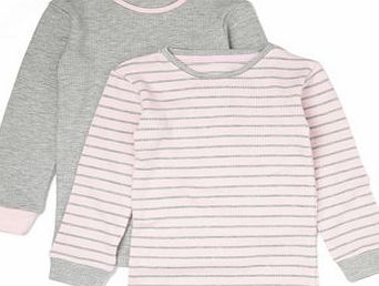 Bhs Girls 2 Pack Girls Long Sleeve Thermal Tops,