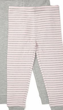 Bhs Girls 2 Pack Girls Thermal Leggings, pink