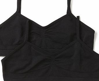 Bhs Girls 2 Pack Seamfree Crop Tops, black 1400998513