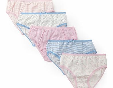 Bhs Girls 5 Pack Girls Star Briefs, multi pink