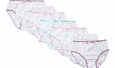 Bhs Girls 7 Pack White Girls Briefs, white 1491480306