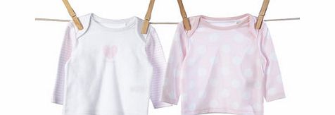 Bhs Girls Baby Girls 2 Pack Long Sleeved Top Set,