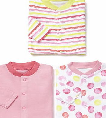 Bhs Girls Baby Girls 3 Pack Long Sleeved Printed