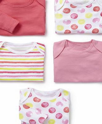 Bhs Girls Baby Girls 5 Pack Printed Polka Dot