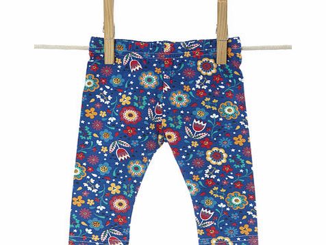 Bhs Girls Baby Girls Floral Print Leggings, navy