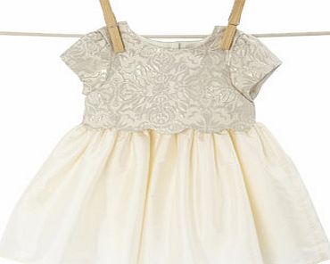 Bhs Girls Baby Girls Ivory Jacquard Occasion Dress,