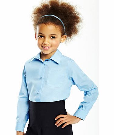 Girls Blue Junior Girls 2 Pack Long Sleeved Non