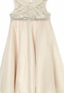 Bhs Girls Frida Champagne Lace Bridesmaid Dress,