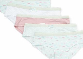 Bhs Girls Girls 5 Pack Cloud Design Shorties,