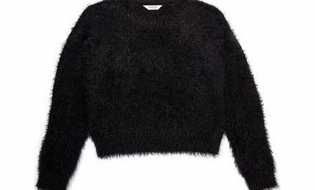 Bhs Girls Girls Black Eyelash Jumper, black 1060288513