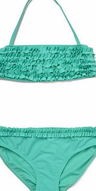 Bhs Girls Girls Green Frill Bandeau Bikini, green