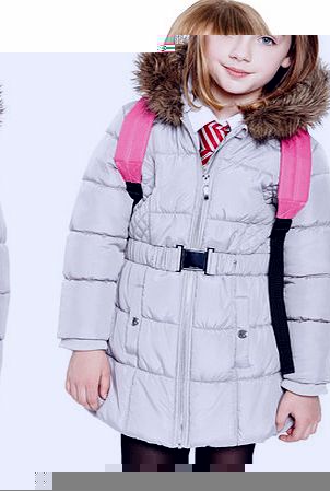 Bhs Girls Girls Grey Long Padded Coat, grey 1099190870