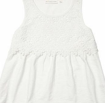 Bhs Girls Girls Ivory Flower Cami Top, ivory