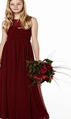 Bhs Girls Girls Merlot Long Chiffon Dress, merlot