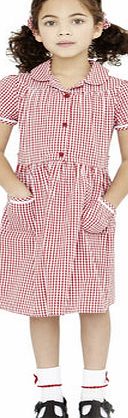 Bhs Girls Girls Red Classic Gingham School Dress,