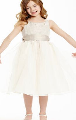 Bhs Girls Isla Champagne Flower Girl Dress,