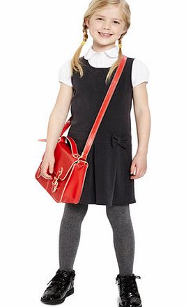 Girls Junior Girls Charcoal School Pinafore and