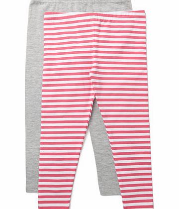 Bhs Girls Multi 2 Pack Leggings, multi 9265639530