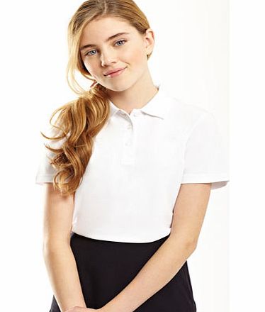 Bhs Girls Senior Girls White 2 Pack Polo Shirt,