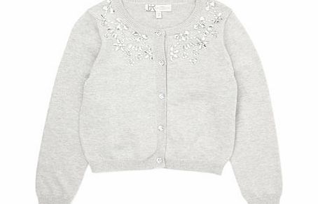 Bhs Girls Silver Jewel Cardigan, silver 19402130430