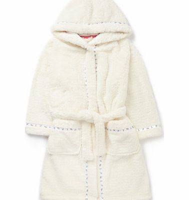 Girls White Design Dressing Gown, white 8881350306