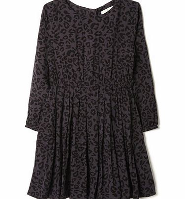 Bhs Girls Younger Girls Grey Leopard Print Dress,