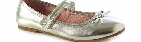 Bhs Girls Younger Girls Silver Ballet Pumps, silver