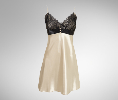 Glamour lace satin short chemise