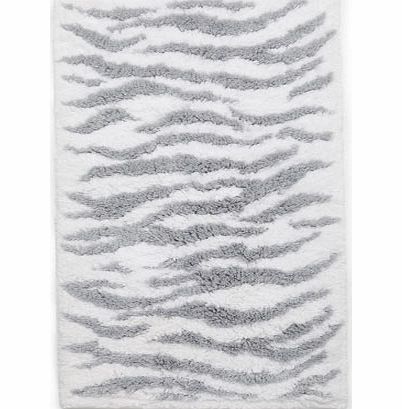 Graccioza Luxury Zebra Bath Mat, silver 1935310430