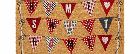 Bhs Home sweet home bunting non-slip coir doormat,