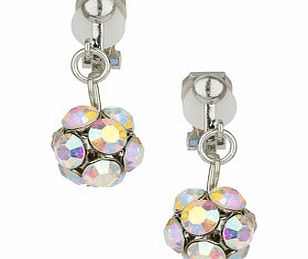 Bhs Iridescent Bead Clip On Earring, crystal