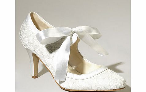 Bhs Ivory Dhalia Ribbon Court Shoes, ivory 2845260904