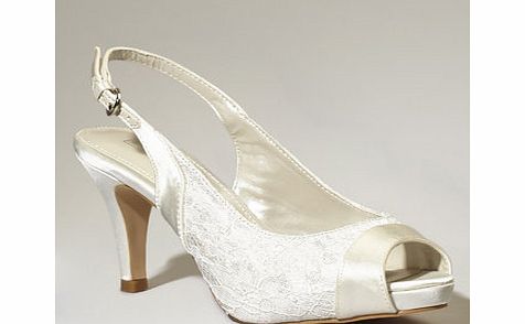 Bhs Ivory Fashion Wide Fit Daisy Platform Court