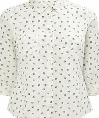 Bhs Ivory Print Cotton Shirt, ivory print 3391513865