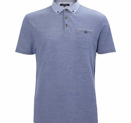 Bhs Jack Reid Birdseye Pique Polo Shirt, Blue