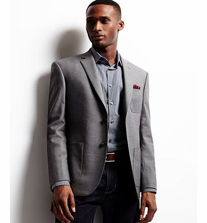 Jack Reid Marylebone Grey Diamond Blazer, Grey