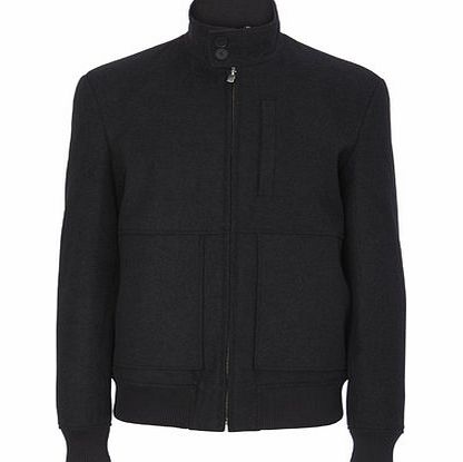 Bhs Jack Reid Marylebone Wool Blend Bomber Jacket,