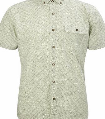 Bhs Khaki Geo Print Cotton Shirt, KHAKI BR51T04GKHK