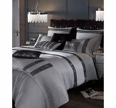 Kylie Minogue Safia Silver sequin bedding range,