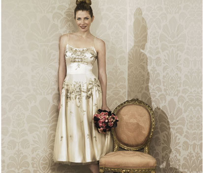 Lavinia champagne beaded dress