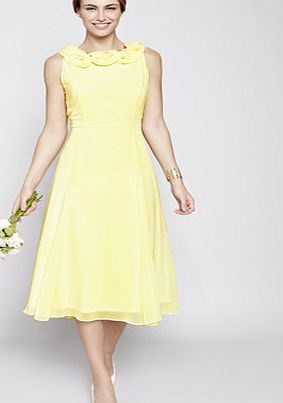 Bhs Lemon Nancy Bridesmaid Dress, pale yellow