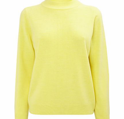 Bhs Lemon Supersoft Turtle Neck Jumper, lemon