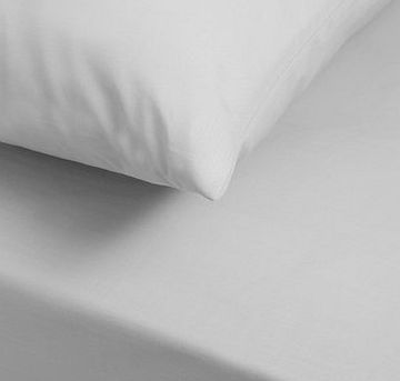 Bhs Light Grey Ultrasoft Fitted Sheet, light grey