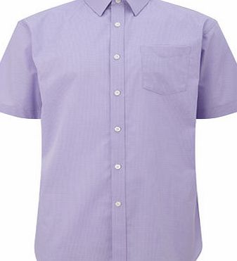 Bhs Lilac Basket Weave Regular Fit Cotton Shirt,