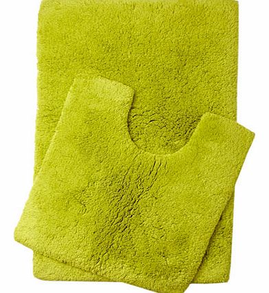 Lime Ultimate bath and pedestal mats range, lime